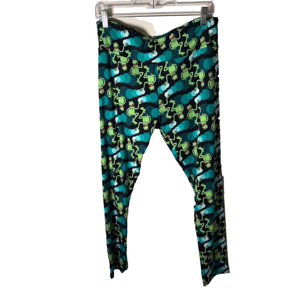 Disney LuLaRoe Muppets Kermit the Frog Leggings Women's Tall & Curvy